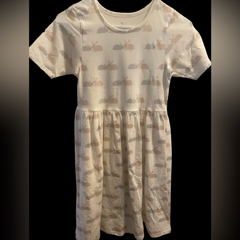 Pink Chicken Rabbits Dress Size 12Y NWOT